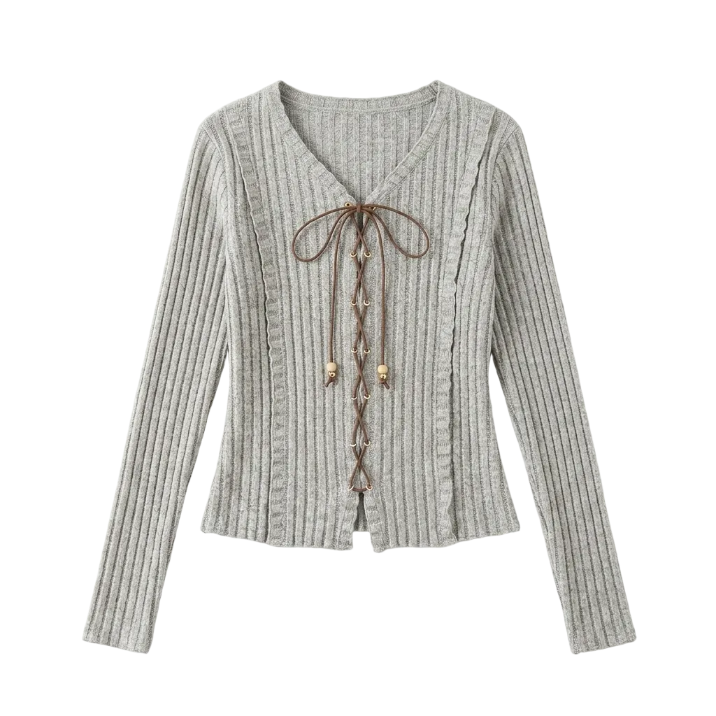 STRAPPED VINTAGE KNIT SWEATER