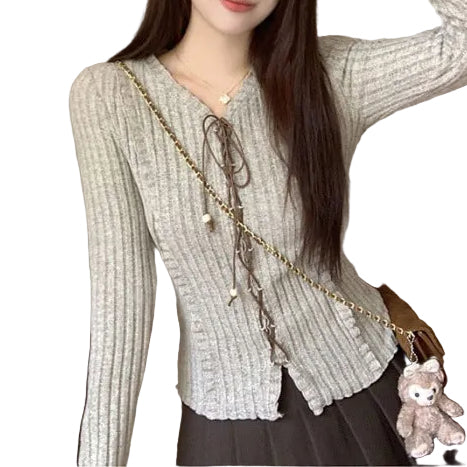 STRAPPED VINTAGE KNIT SWEATER