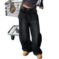 WOMEN WASHED WIDE-LEG DENIM