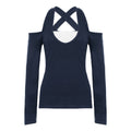 HK RETRO COLOR-BLOCK SHOULDER TOP