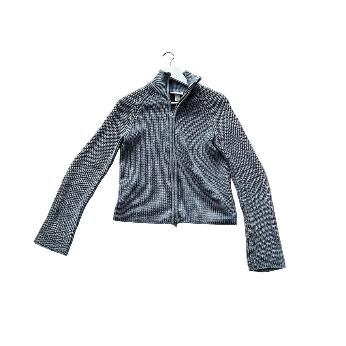TEXTURED ZIP KNIT SWEATER