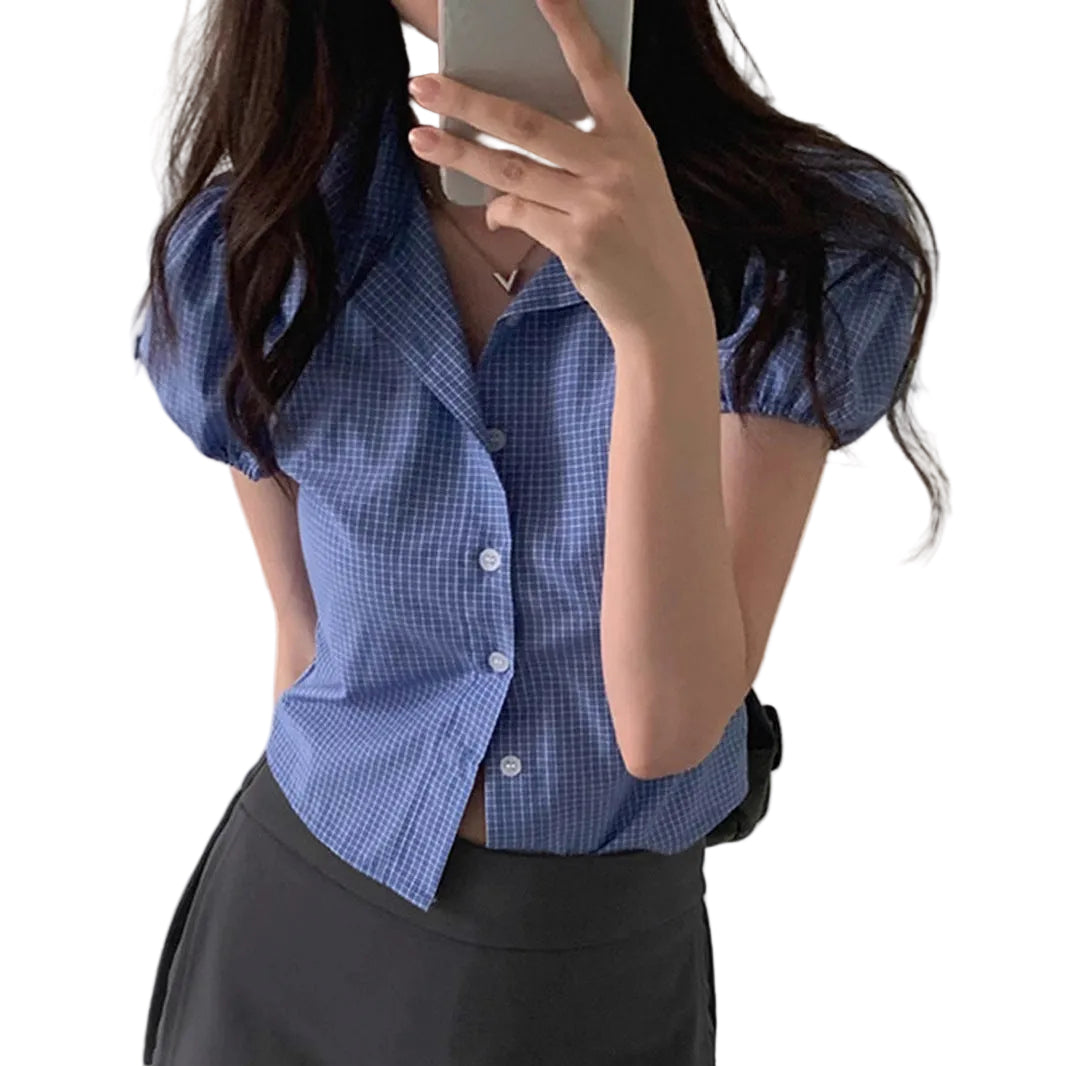 COLLEGE PLAID SHORT-SLEEVE SHIRT