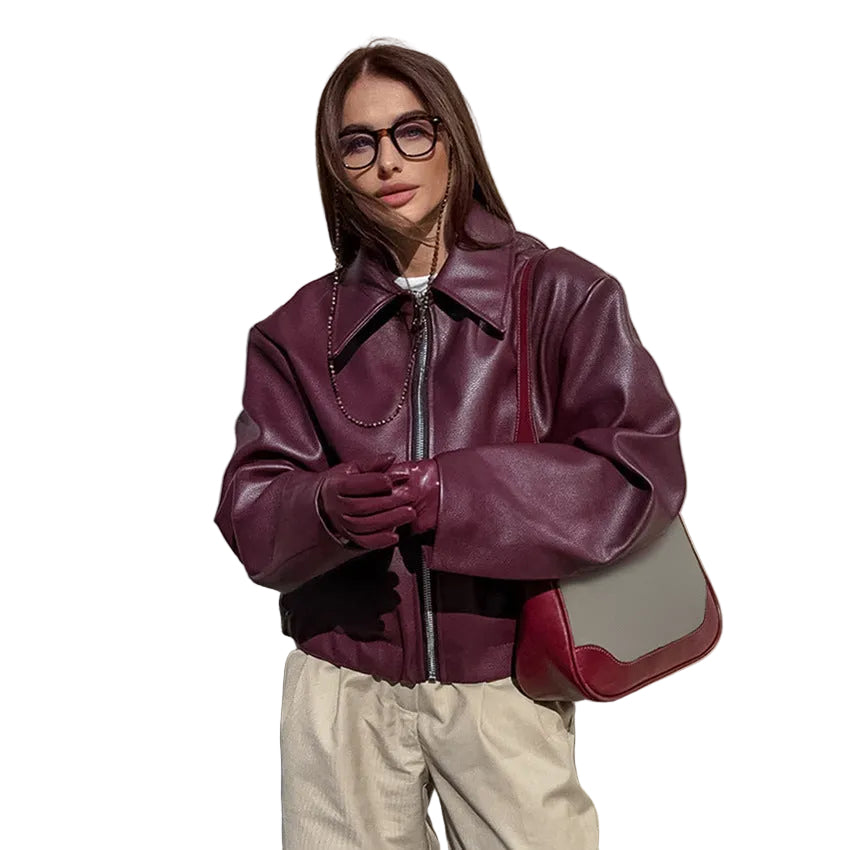 RETRO BIKER MATTE LEATHER JACKET