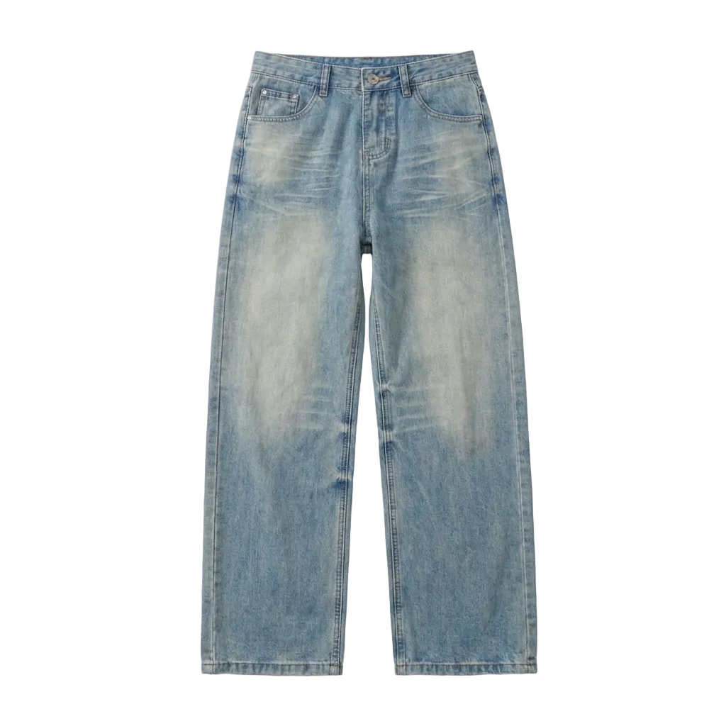 GRADIENT WASH WIDE-LEG JEANS
