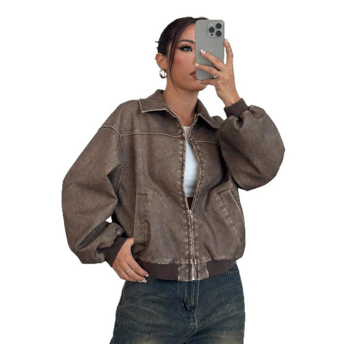 DISTRESSED LEATHER MOTO JACKET