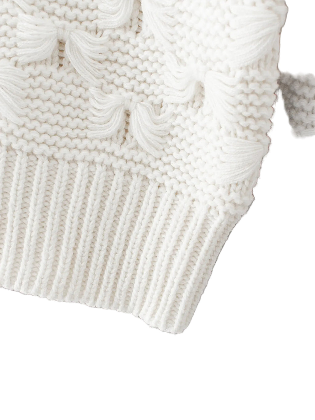 KNOTTED KNIT CARDIGAN