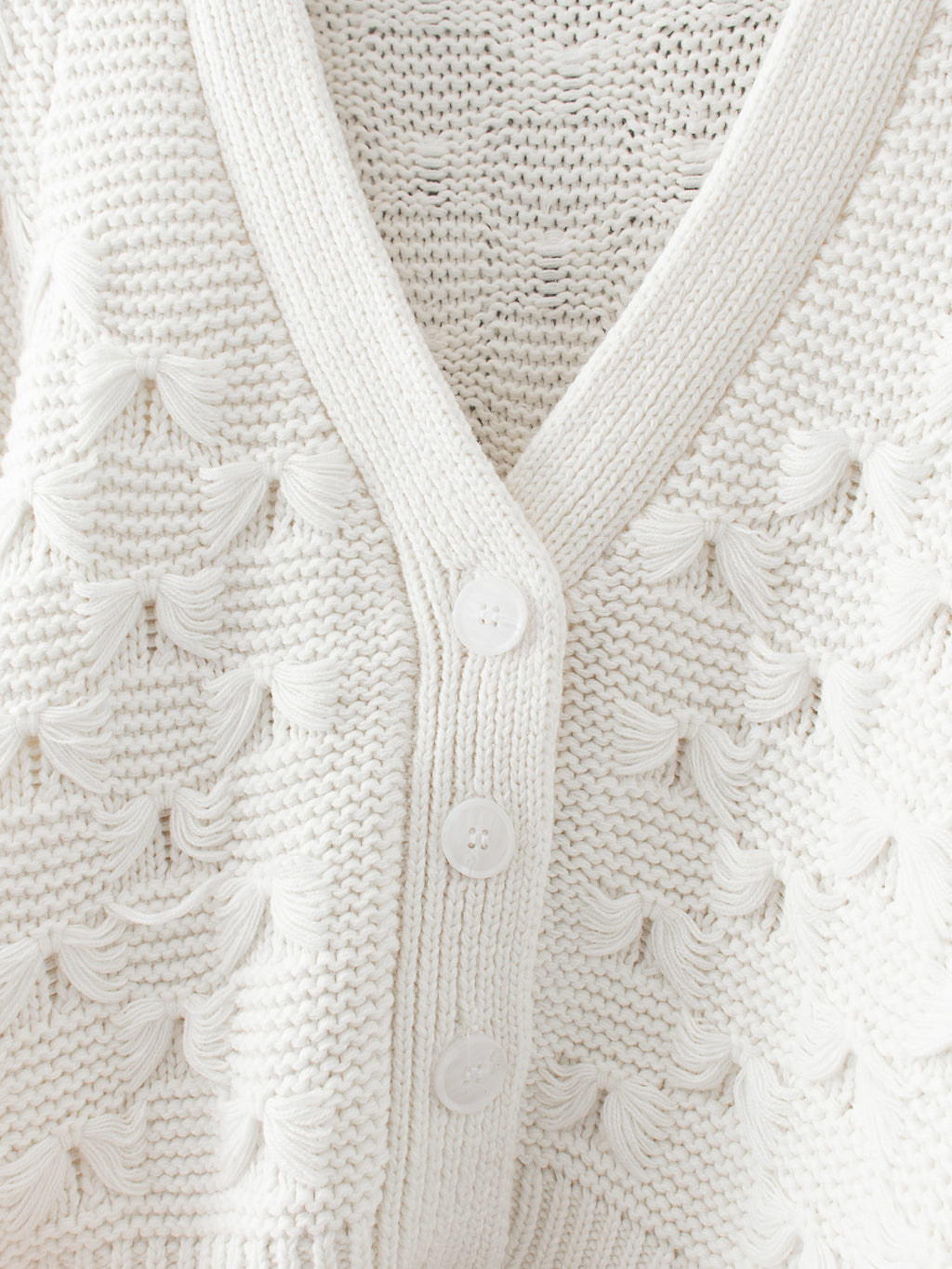 KNOTTED KNIT CARDIGAN