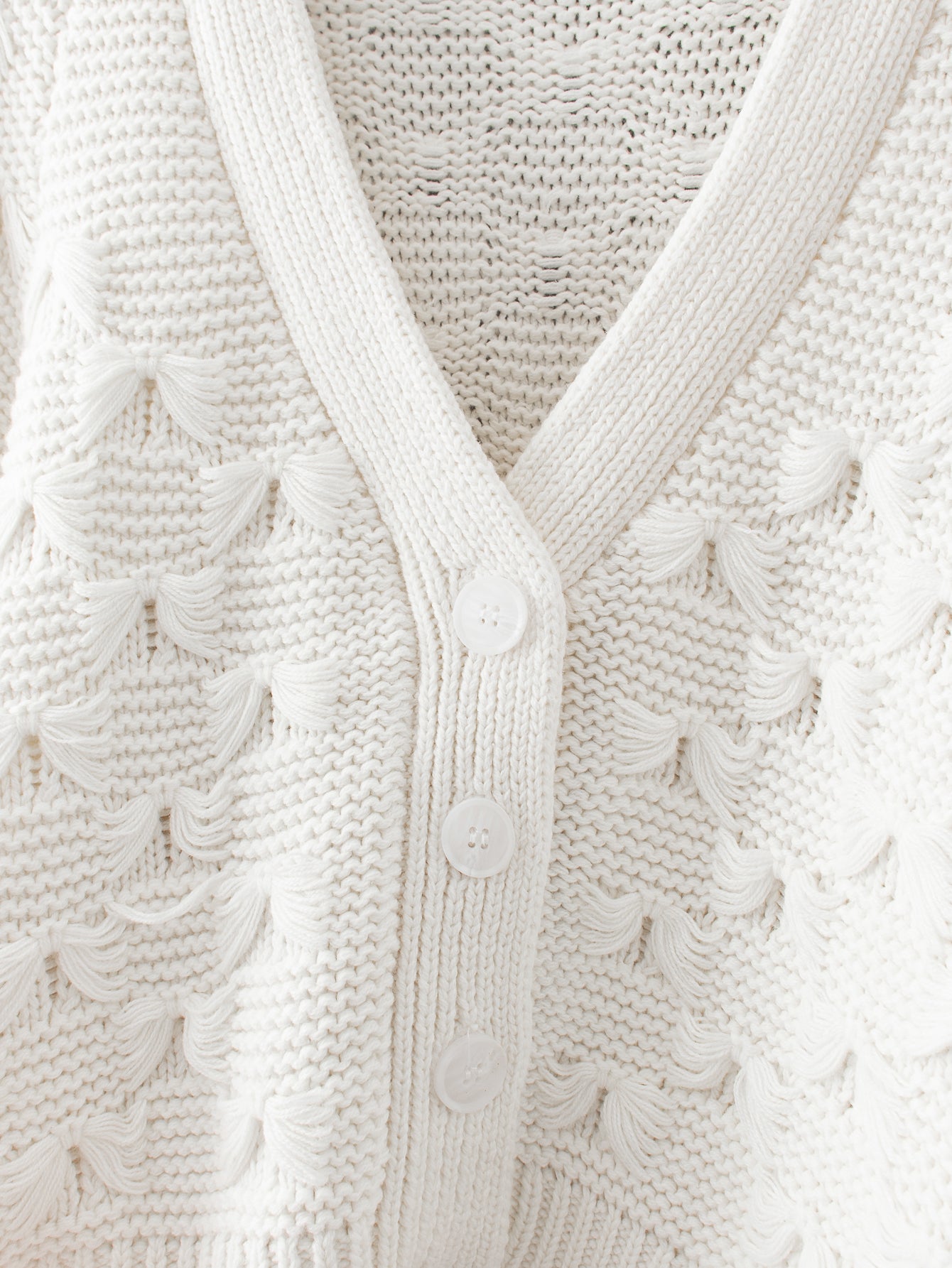 KNOTTED KNIT CARDIGAN